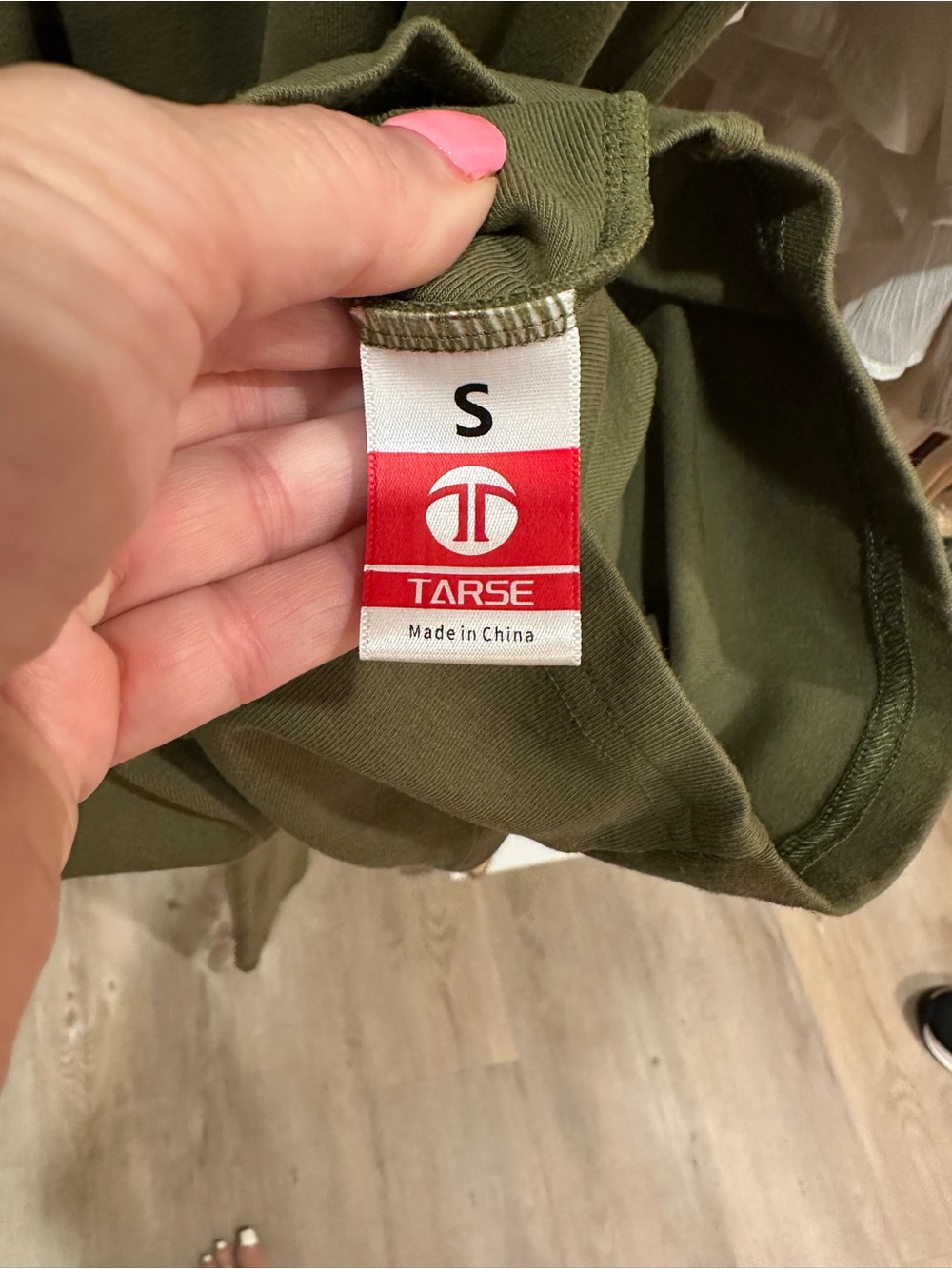 Olive Green Wide-Leg Jumpsuit with Pockets - Picture 4 of 8